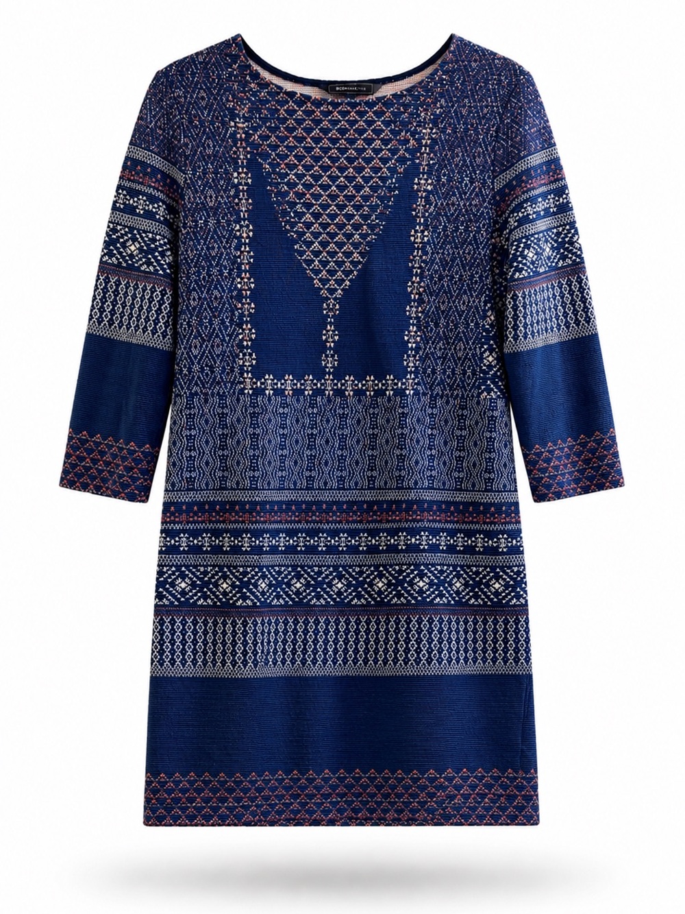 BCBGMAXAZRIA "Beth" Knit Jacquard Aztec Pattern Dress – Size S